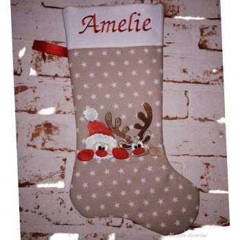 Nikolausstiefel Weihnachtsmann und Rentier